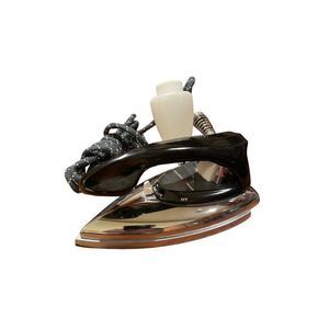 50s Travel Iron GE General Electric F97A Portable Vintage Black Chrome